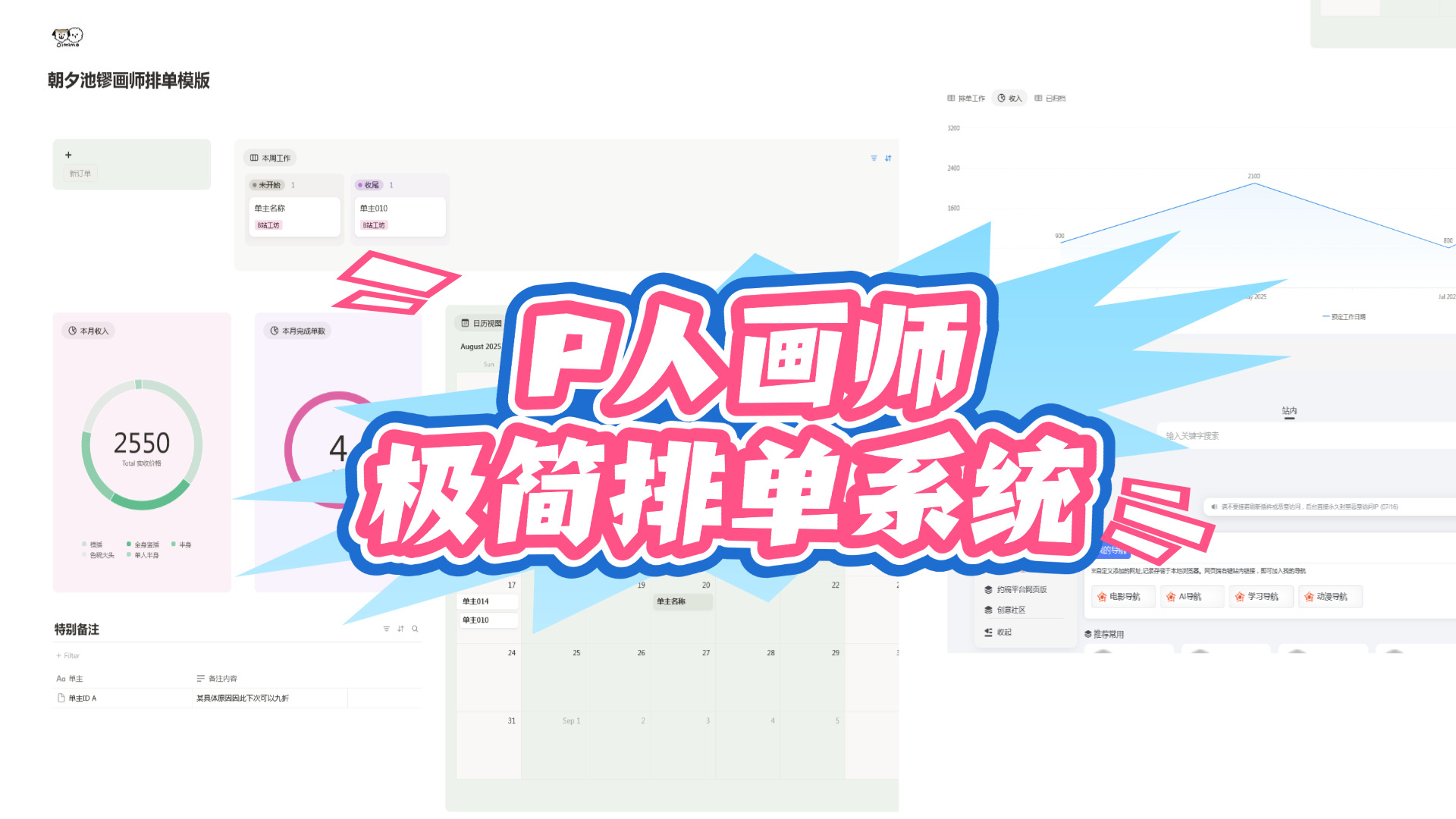 Notion模版：P人画师排单工具